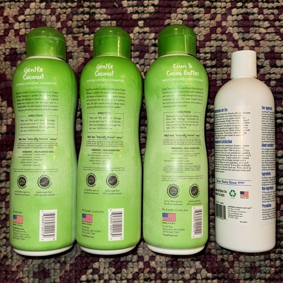 Tropiclean Earthbath Pet Dog Puppy Kitten Shampoo Conditioner Hypoallergenic Set - Picture 2 of 6